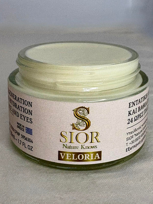 Υφή της κρέμας προσώπου SIOR Veloria